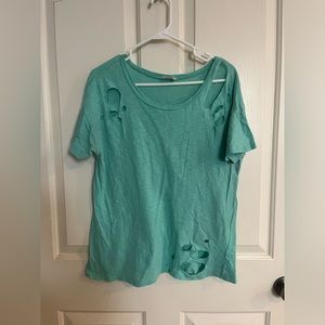 Distressed Short Sleeve Shirt